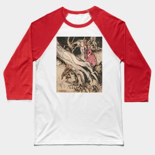 Snow White and Rose Red by Arthur Rackham Baseball T-Shirt